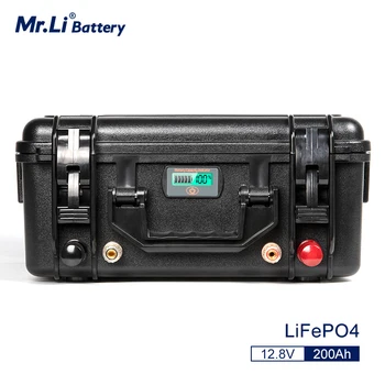 Ponas Li Lifepo4 12V 200Ah Baterija 12.8 V Baterija įmontuota BMS Saulės Energijos Saugojimo Baterijos EV Energijos Tiekimas