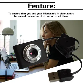 8 Mln. Pikselių Mini Kamera HD Žiniatinklio Kompiuterio Kamera su Mikrofonu Darbalaukio Nešiojamas USB Plug ir Play Vaizdo skambučiams &ZH