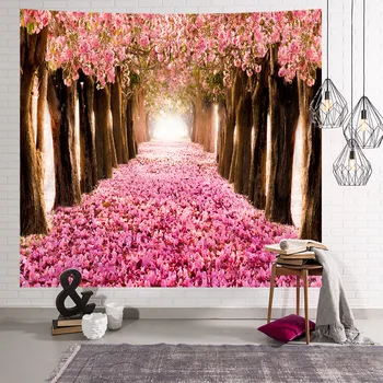 Fudzijama Cherry Blossom Gobelenas Sienos Kabinti,Sienos Gobelenas Fudzijama, Japonija, Vyšnių Žiedų Namų Puošybai