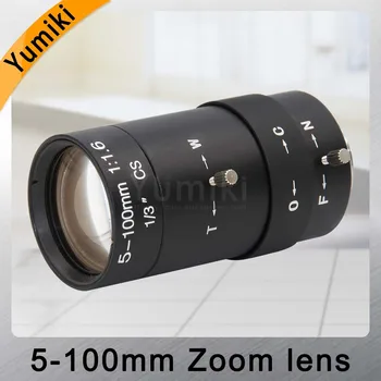 Yumiki 5-100mm Megapikselių MP HD rankinis fokusavimas rankinis iris vari-focal CMOS/ CCD SDI CVI CCTV kameros objektyvas 1/3 CCTV lens mount CS