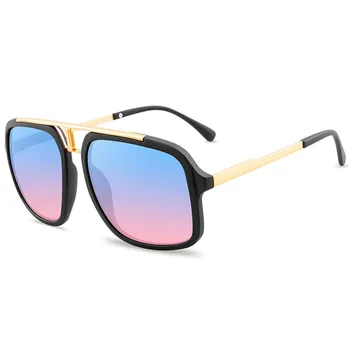 Naujas Mados Akiniai nuo saulės, Prekės Dizainas, Vintage Vyrų Kvadratinių Saulės akiniai Prabangių Vyrų Negabaritinių Atspalvių UV400 Akiniai Gafas de Sol