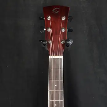 Akustinė gitara/elektroakustinės SAGUARO nuostabi garso tobulas-MINI JUMBO apima iš anksto matiniu paviršiumi/Žalia