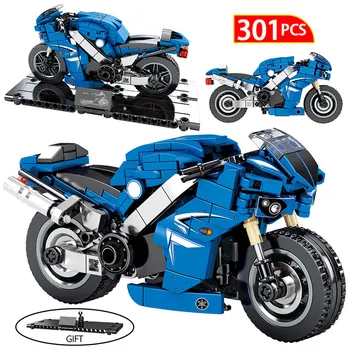 Kūrėjas PASIDARYK pats Motociklas Blokai Miestas SS Techninės Motociklo Variklis Automobilio Modelį Plytų Švietimo Žaislas Berniukams