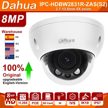 Dahua 8mp 4k IP Kameros Žvaigždės IPC-HDBW2831R-ZAS Zoom Aduio IR 40m H. 265 IP67 IK10 Signalizacijos SD Kortelės Lizdas Tinklo Lauko Kamera